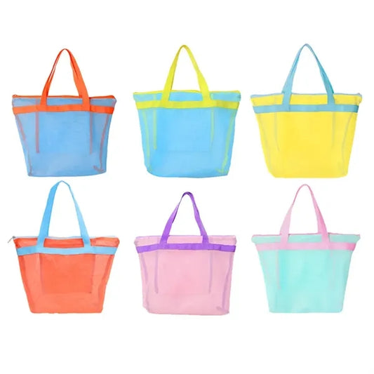 Beach Travel Bath Handheld Storage Mesh Bag