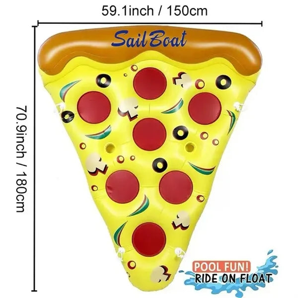 PVC pizza inflatable floating bed