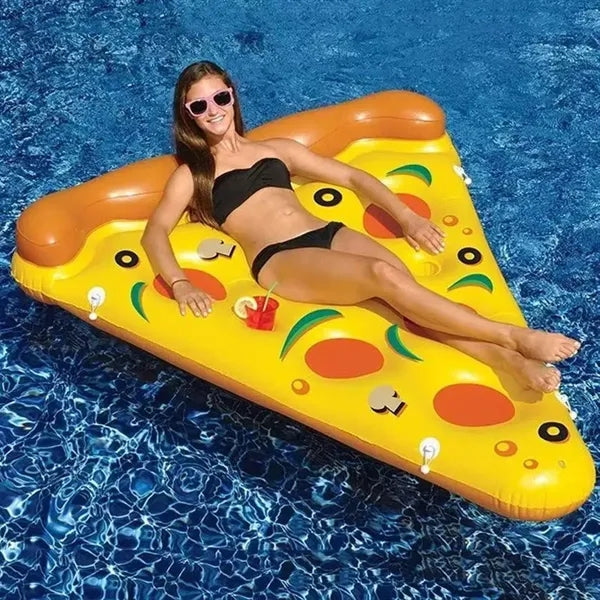 PVC pizza inflatable floating bed