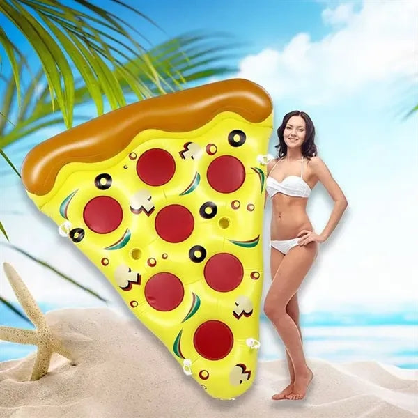 PVC pizza inflatable floating bed