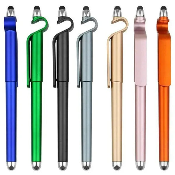 Multi Functional Plastic Stylus Pen With Phone Stand