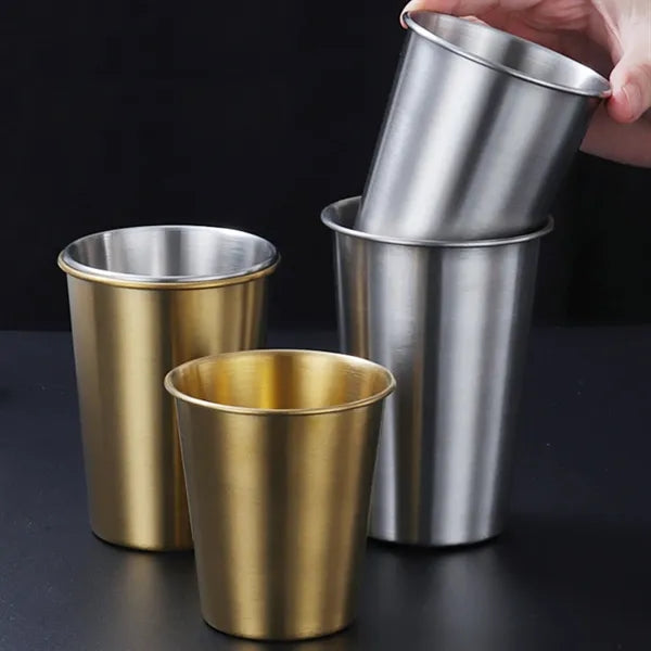 Stainless Steel Stackable Logo Imprinted Drinking Cups