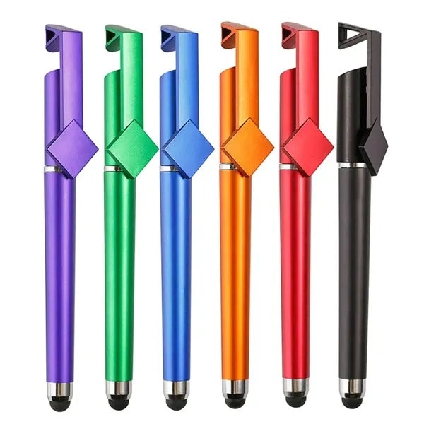 3 In One Multi Functional Plastic QR Code Stylus Pen With Ph