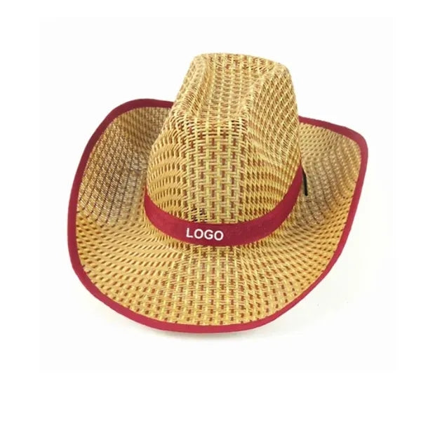 Bulk Straw Cowboy Hats Custom Logo Western Style