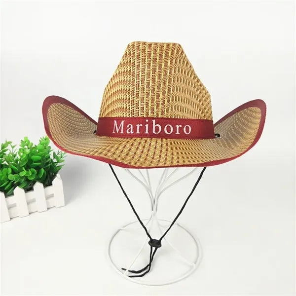 Bulk Straw Cowboy Hats Custom Logo Western Style