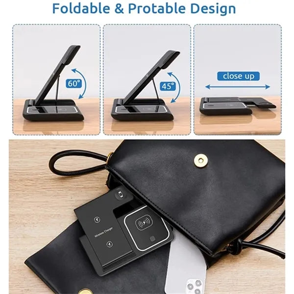 Magnetic 3-in-1 Foldable Wireless Charging Dock