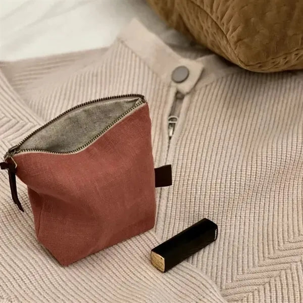 Large Size Zipper Canvas Cosmetic Pouch