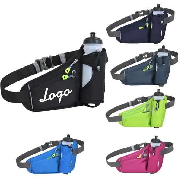 Colorful Sports Hydration Waist Packs with Reflective Strips