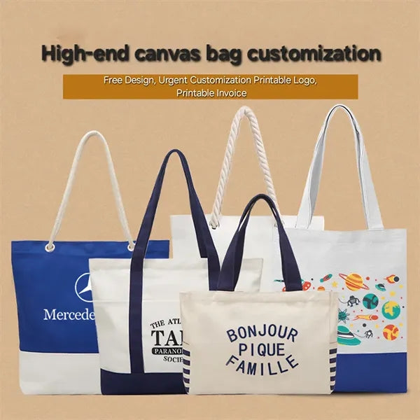 Canvas rope bag