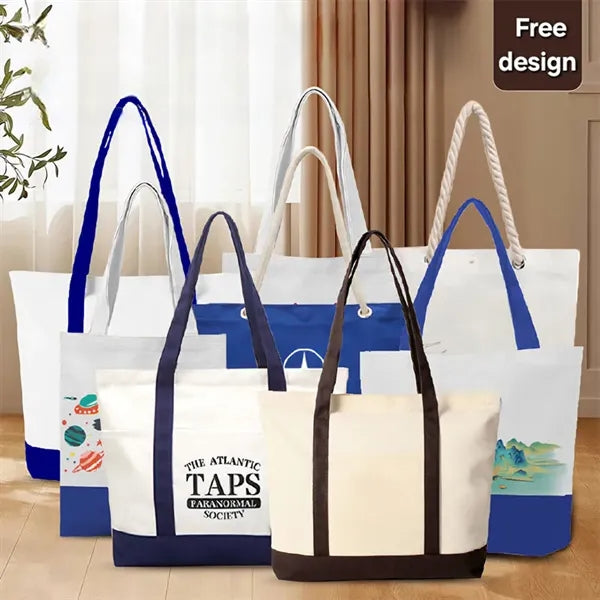 Canvas rope bag