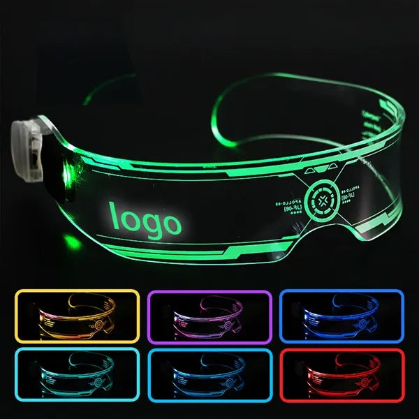 Cyberpunk style led luminous sunglasses