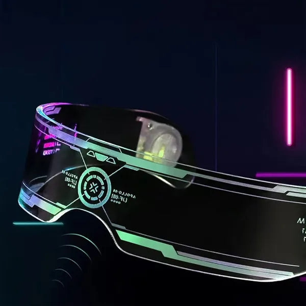 Cyberpunk style led luminous sunglasses