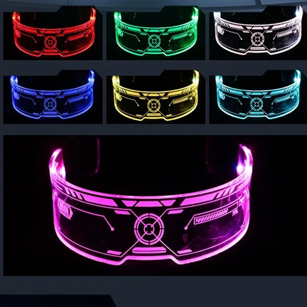 Cyberpunk style led luminous sunglasses