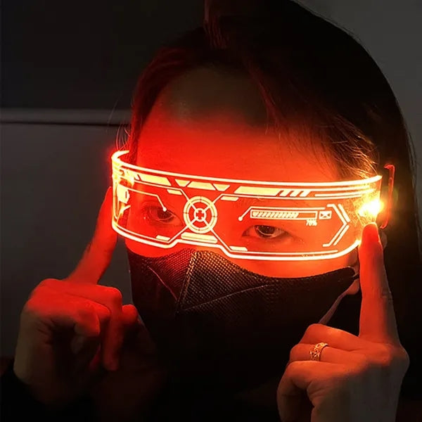 Cyberpunk style led luminous sunglasses