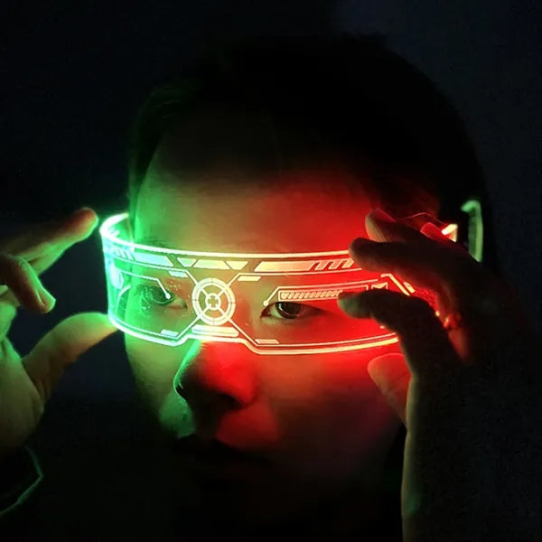 Cyberpunk style led luminous sunglasses