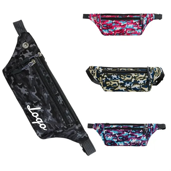 Camouflage Pattern Custom - Logo Sports Waist Packs