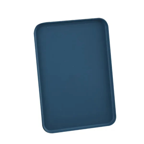 Wheat Straw Rectangular Serving Tray for Tea Snacks and Prep
