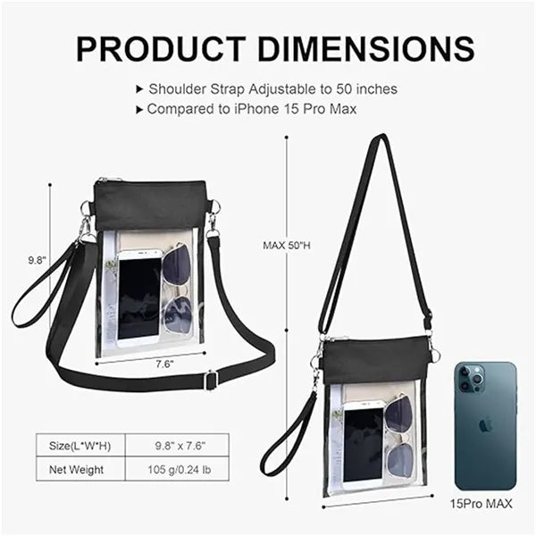 Clear Crossbody Purse Bag Stadium Approved
