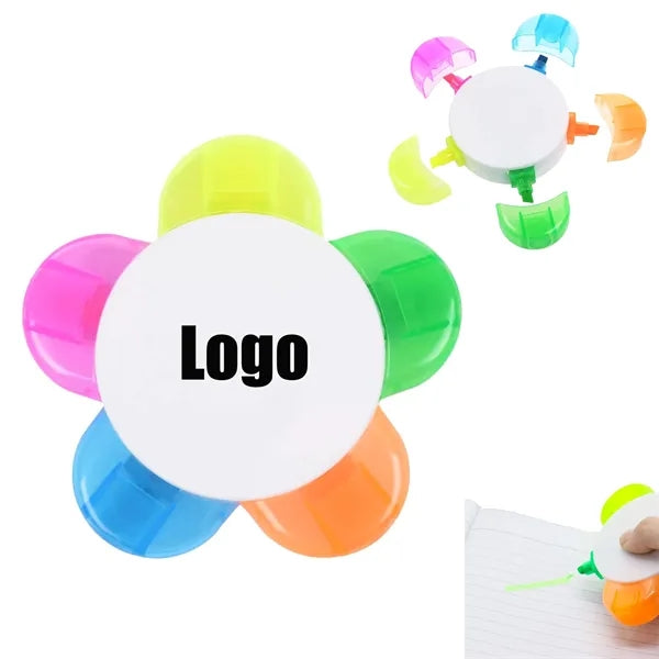5 In 1 Flower Shape Fluorescent Pen