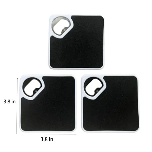 2 In 1 Square Bottle Opener Coaster