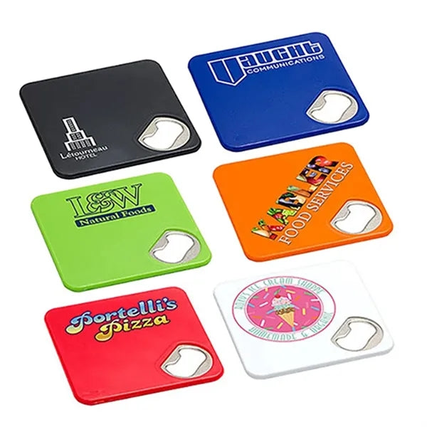 2 In 1 Square Bottle Opener Coaster