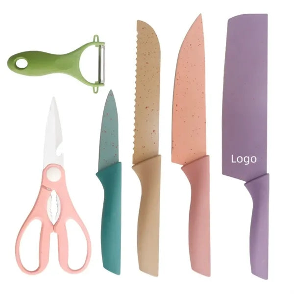 Colorful Stainess Steel Knife Set-6 In 1