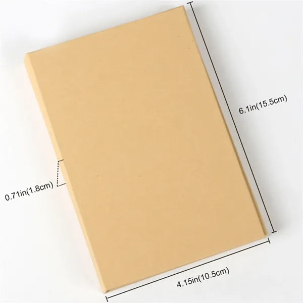 Multifunctional Kraft Paper Sticky Note Set With Pen Ruler