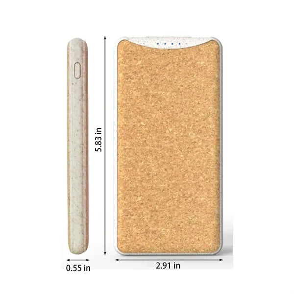 Eco-Friendly Cork PD Fast Charging Power Bank Wireless