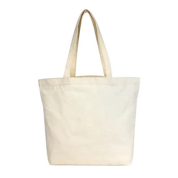 Cotton Canvas Tote with Hook/Loop Closure