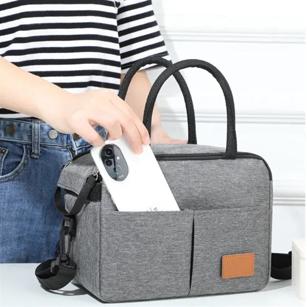 Insulated Lunch Cooler Bag with Strap and Handle