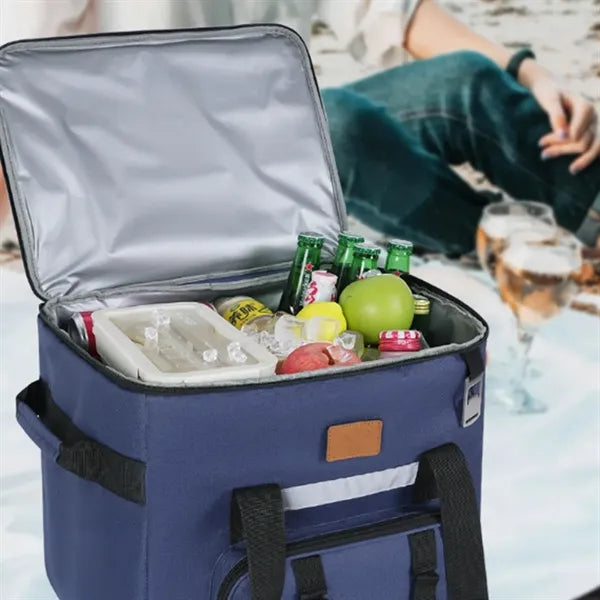 Large Capacity Insulated Cooler Bag with Reflective Strip