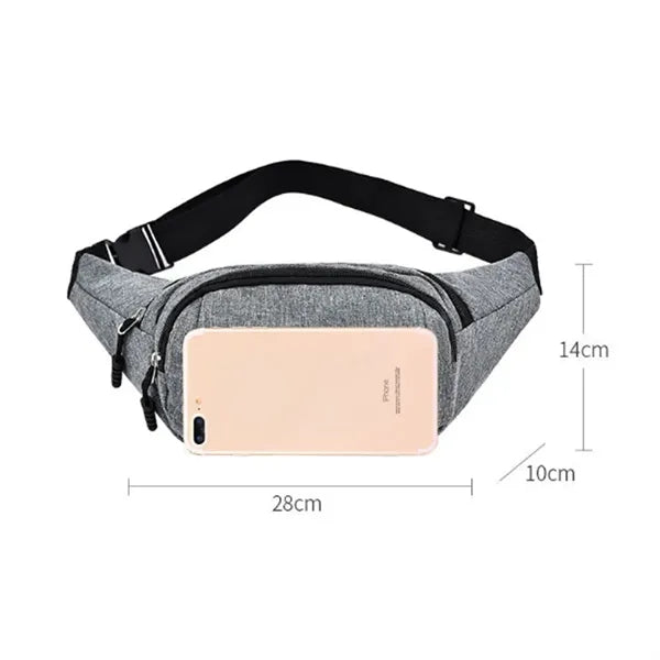Compact Waist Fanny Pack w/ Adjustable Strap for Travel