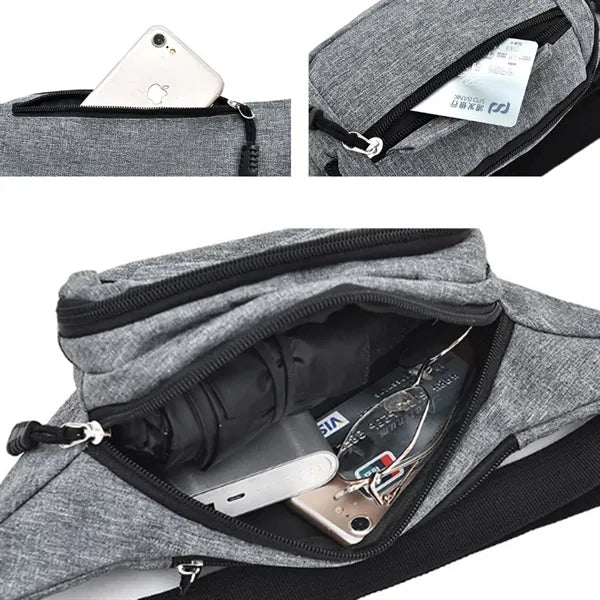 Compact Waist Fanny Pack w/ Adjustable Strap for Travel