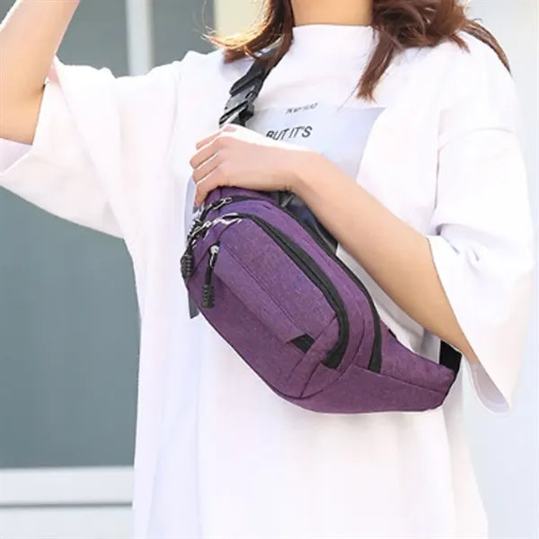 Compact Waist Fanny Pack w/ Adjustable Strap for Travel