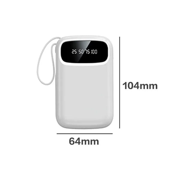 Portable Power Bank w/ Built in Cables and Multiple Outputs