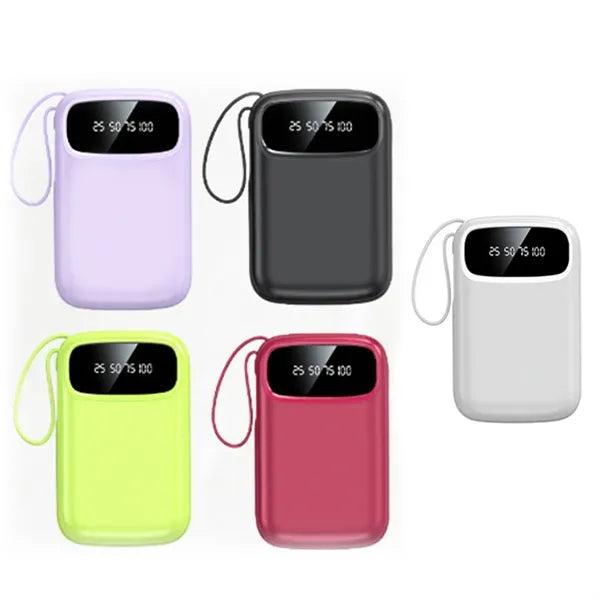 Portable Power Bank w/ Built in Cables and Multiple Outputs