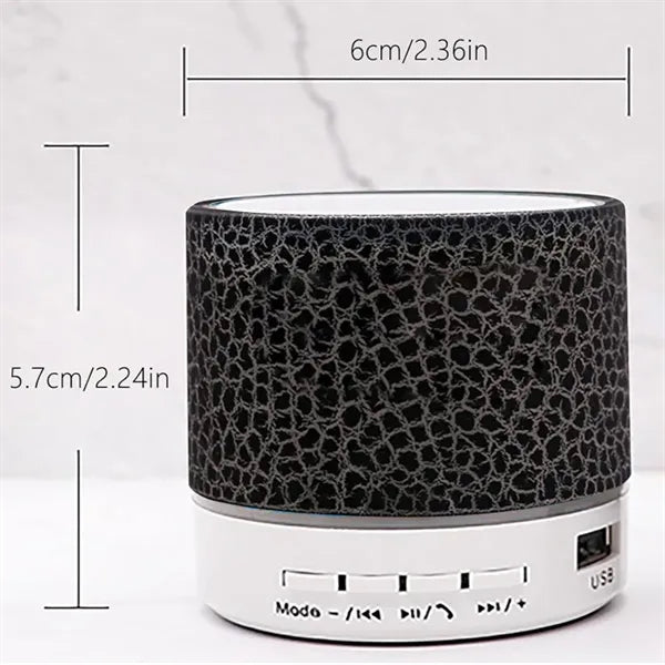 Mini Bluetooth Speaker with LED Light and Bass