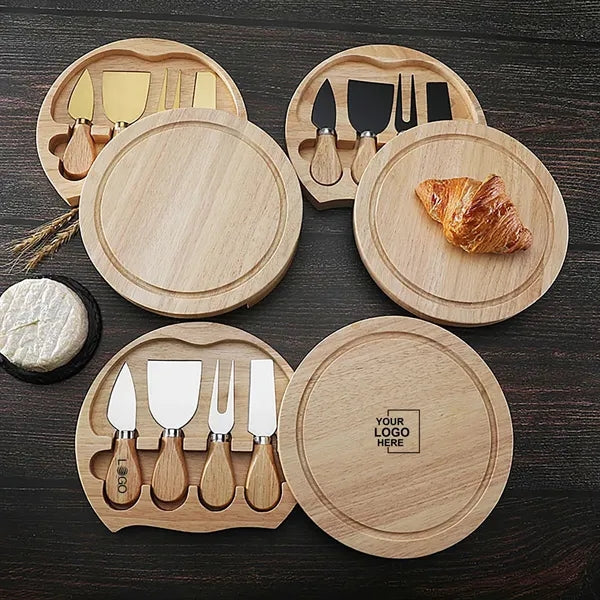 Round Cheese Board Cutlery Set