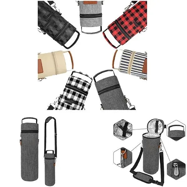Single Bottle Wine Tote Bag With Shoulder Strap