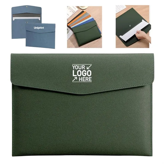 PU Leather A4 Document Holder File Organizer