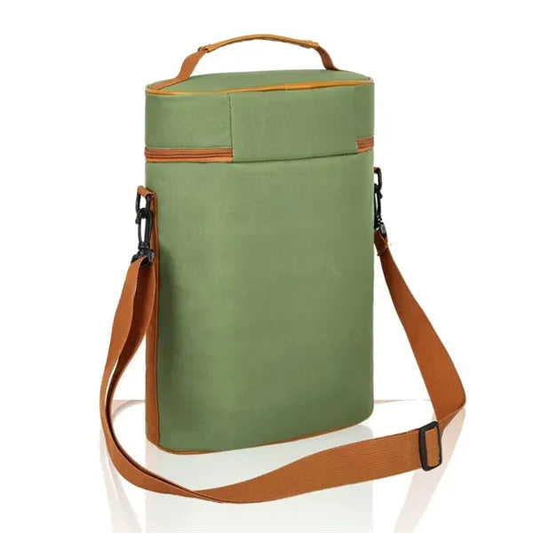 Waterproof 2 Wine Bottle Pockets Portable Picnic Beach Bag