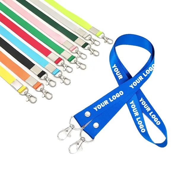 3/4" Custom Open Ended Polyester Lanyard w/ Badge Holder