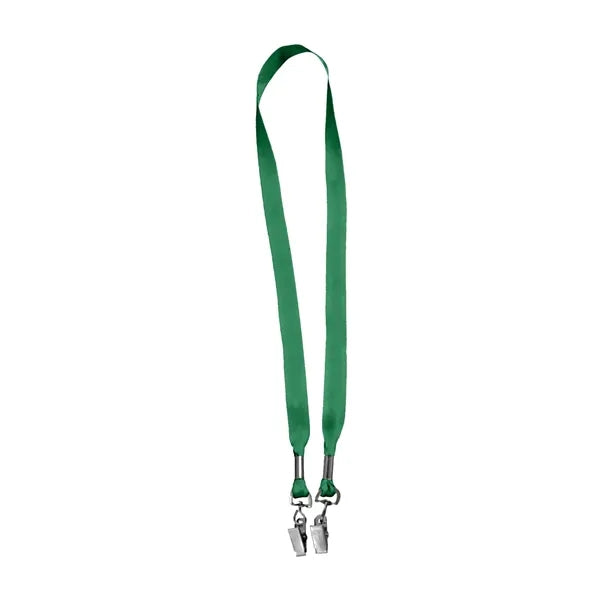 3/4" Custom Open Ended Polyester Lanyard w/ Badge Holder