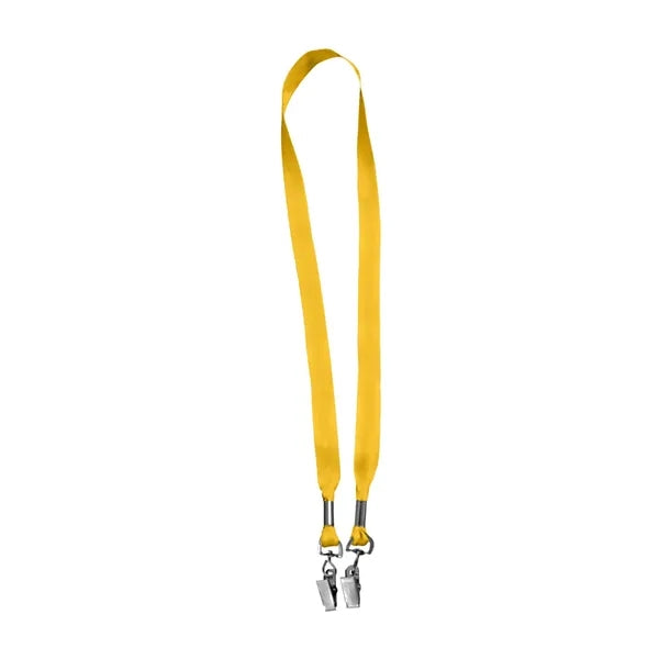 3/4" Custom Open Ended Polyester Lanyard w/ Badge Holder