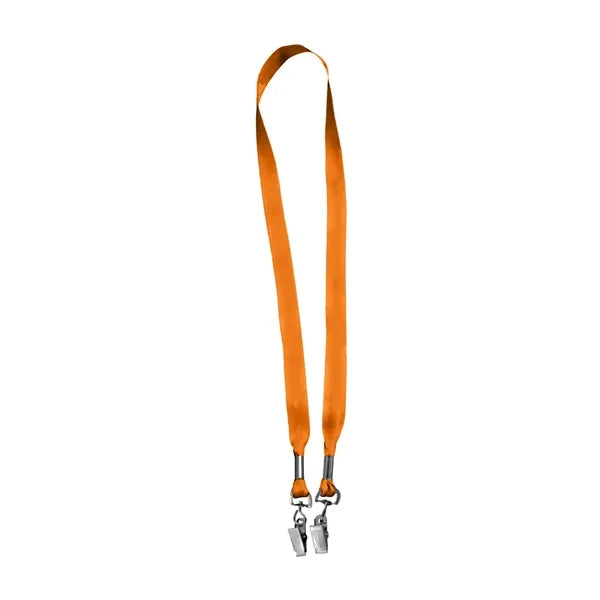 3/4" Custom Open Ended Polyester Lanyard w/ Badge Holder
