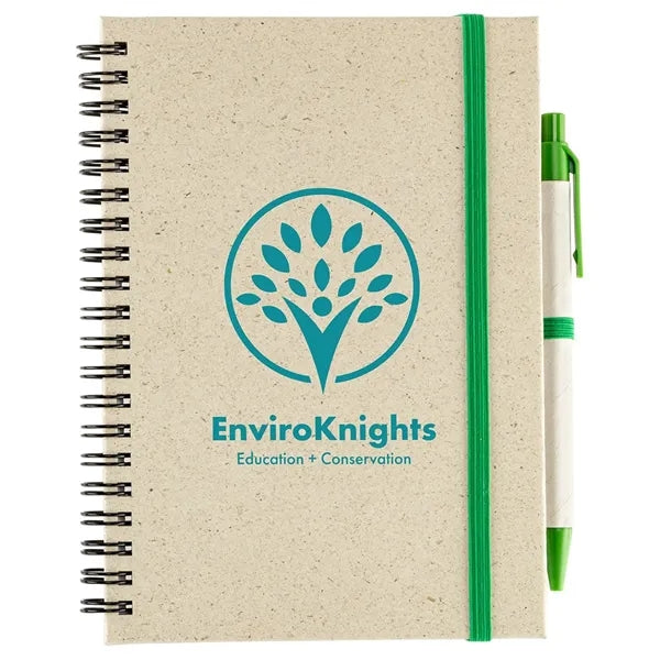 Prairie Fragrant Grass Recycled Spiral Notebook with Pen