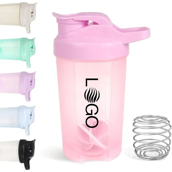 17.6oz Gym Protein Mixing Shaker Bottle