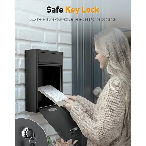 Wall Mount Mailbox with Key Lock