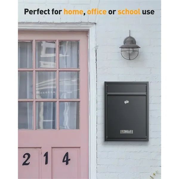 Wall Mount Mailbox with Key Lock