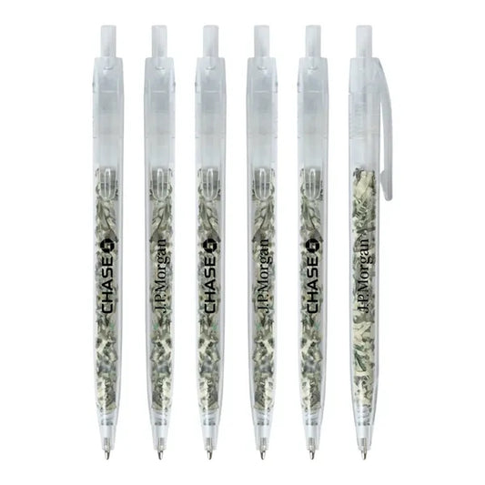 US Currency Filled Translucent Clicker - Money Pens